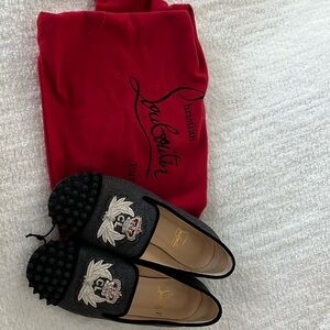 Authentic Christian Louboutin spiked loafer- Dust bag included